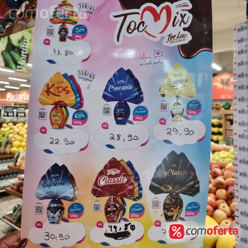 Ovo de Páscoa Branco 120g Toc Mix