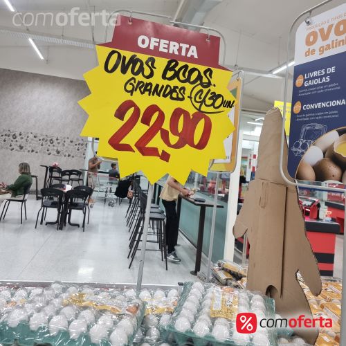 Ovos Brancos Pente 30 Unidades