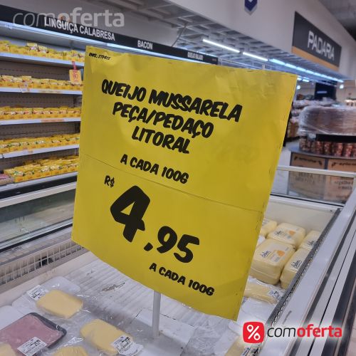 Queijo Mussarela Peça Pedaço Kg