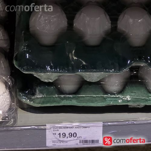 Ovos Brancos Pente 20 Unidades