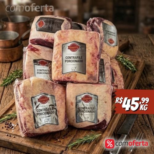 Contra Filé Bovino Porcionado - Kg