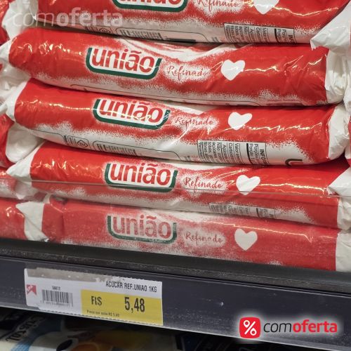 Açúcar Refinado União Pacote 1kg