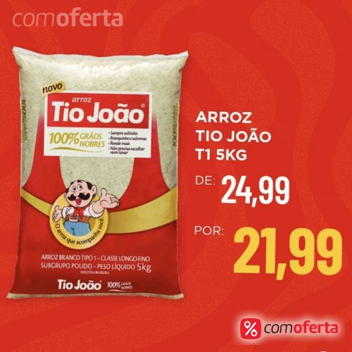 Arroz Branco Tio João Tipo 1 - 5kg