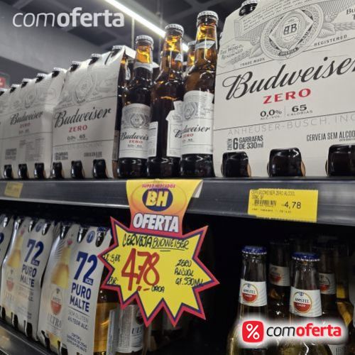 Cerveja Budweiser Zero 330ml Long Neck