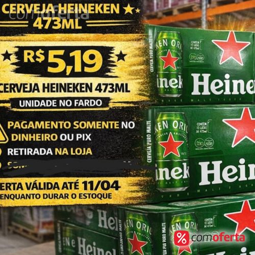 Cerveja Heineken 473ml - Latão