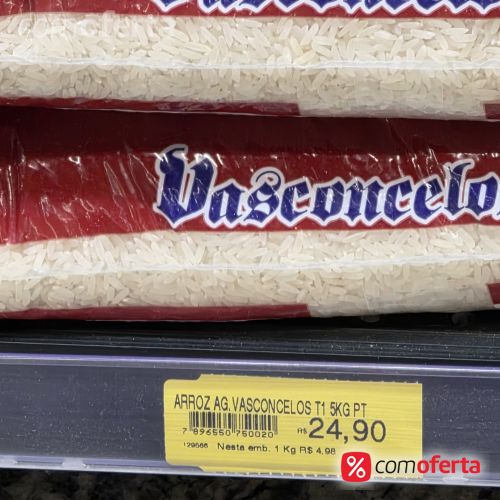 Arroz Branco Vasconcelos Tipo1 - 5Kg