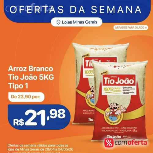 Arroz Branco Tio João Tipo 1 - 5kg