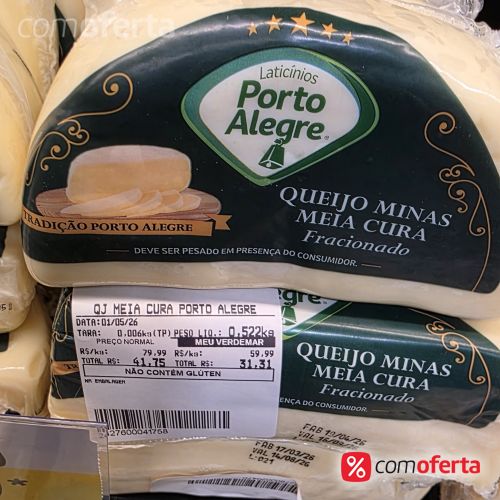 Queijo Minas Meia Cura Porto Alegre - Kg