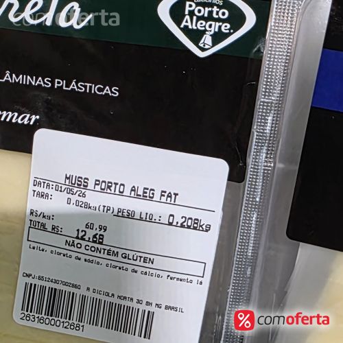 Queijo Mussarela Fatiada Kg