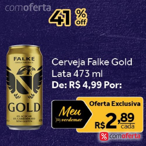 Cerveja Falke Gold 473ml  Latão
