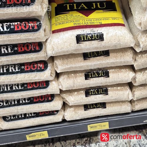 Arroz Branco Tia Jú Tipo 1 - 5kg
