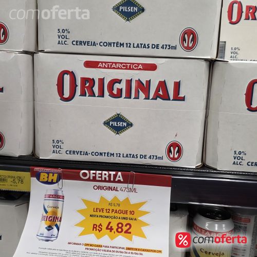 Cerveja Antarctica Original 473ml Latão