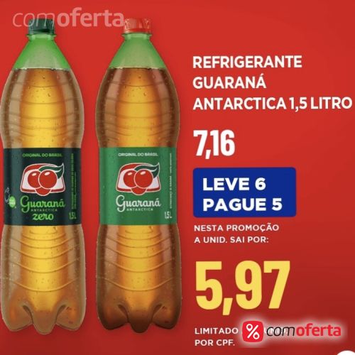 Refrigerante Antarctica Guaraná 1,5l Pet