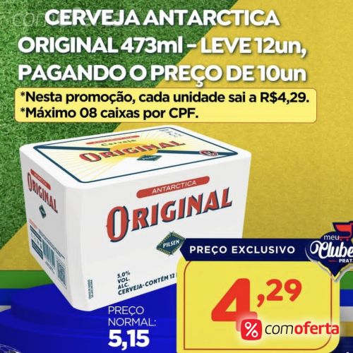 Cerveja Antarctica Original 473ml Latão