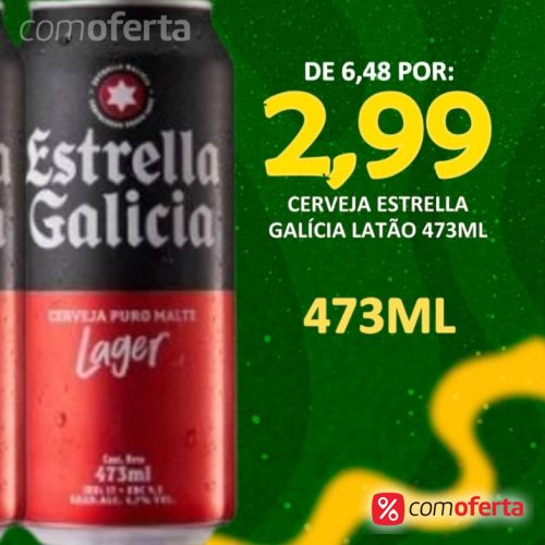 Cerveja Estrella Galicia - 473ml - Latão