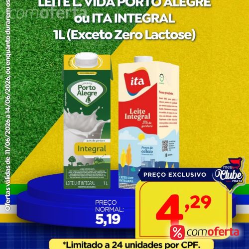 Leite Integral Porto Alegre 1 litro