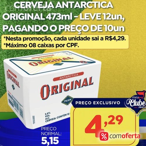 Cerveja Antarctica Original 473ml Latão