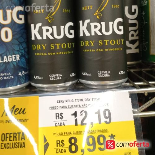 Cerveja Krug Dry Stout 473ml Lata