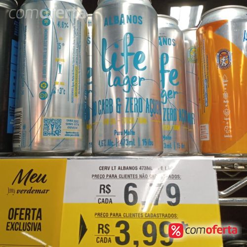 Cerveja Albanos Life Lager - 473ml Latão