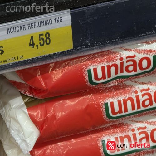 Açúcar Refinado União Pacote 1kg