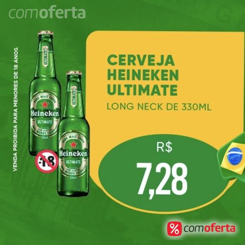 Cerveja Heineken Ultimate sem Glúten 330ml Long Neck