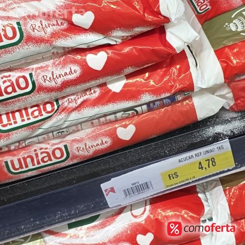 Açúcar Refinado União Pacote 1kg
