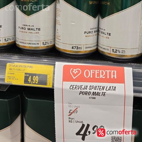 Cerveja Spaten Puro Malte Munich 473ml - Latão