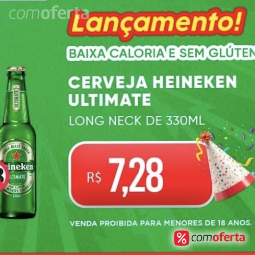 Cerveja Heineken Ultimate sem Glúten 330ml Long Neck