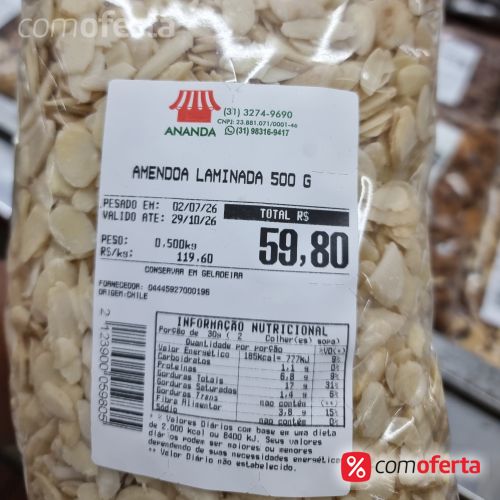 Amêndoa Laminada Kg