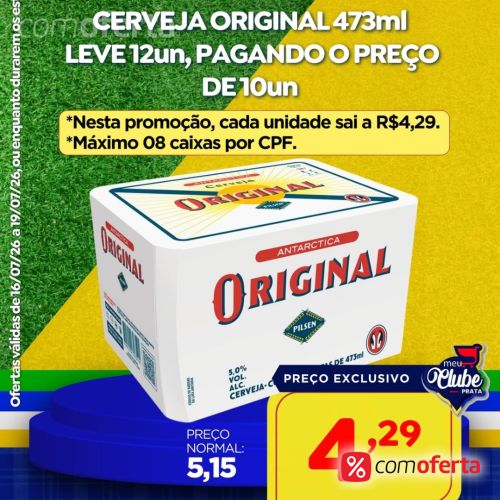Cerveja Antarctica Original 473ml Latão