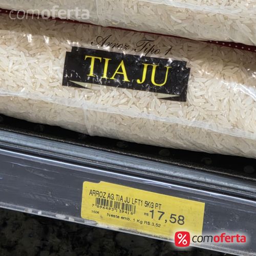 Arroz Branco Tia Jú Tipo 1 - 5kg