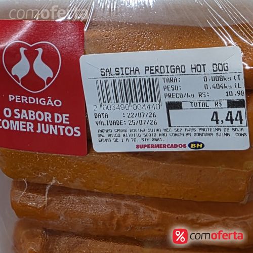 Salsicha Hot Dog Perdigão - Kg