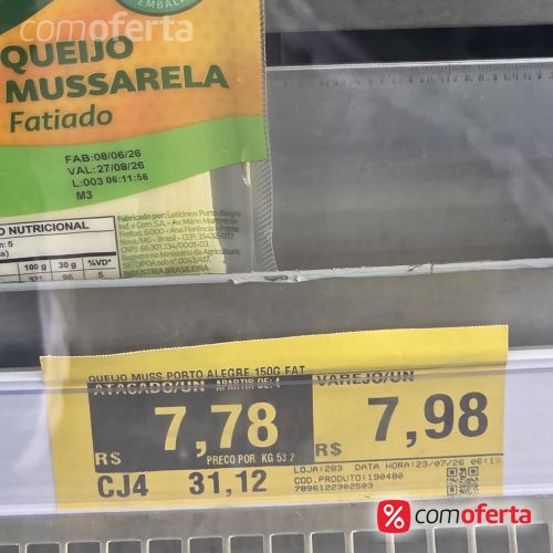Queijo Mussarela Porto Alegre - 150g