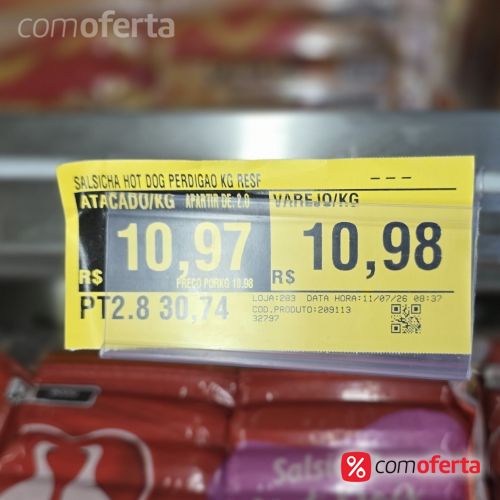 Salsicha Hot Dog Perdigão - Kg