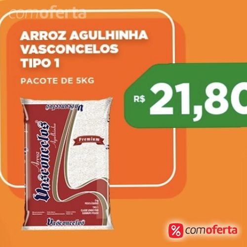 Arroz Branco Vasconcelos Tipo1 - 5Kg