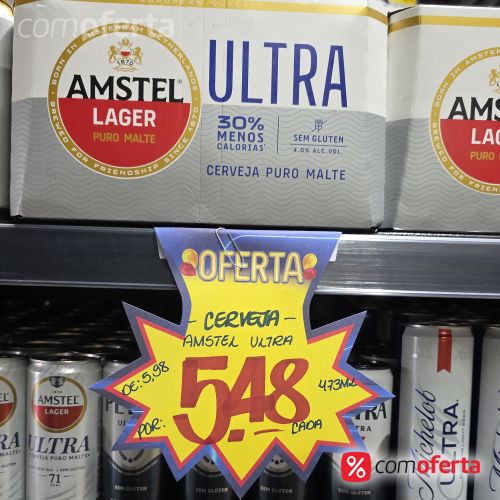 Cerveja Amstel Ultra Sem Gluten 473ml - Latão