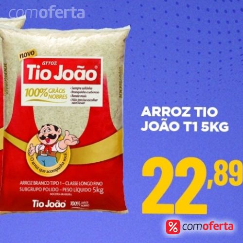 Arroz Branco Tio João Tipo 1 - 5kg