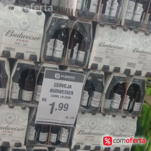 Cerveja Budweiser Zero 330ml Long Neck