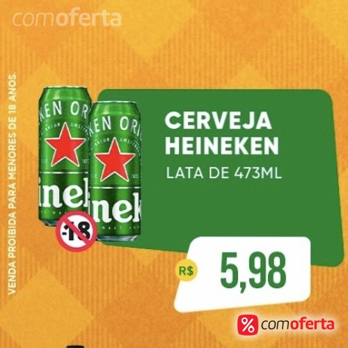 Cerveja Heineken 473ml - Latão