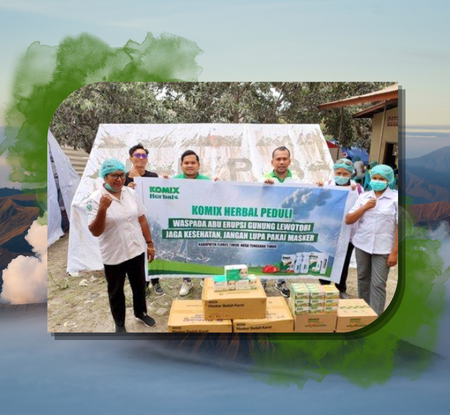 Action to Care for Mount Lewotobi Eruption, Thousands of Herbal Komix Sachets and Masks Distributed to Refugees