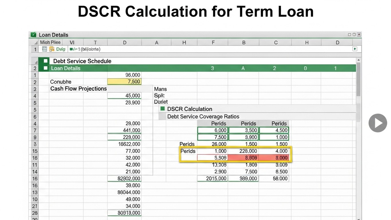 DSCR Calculation Sheet in Excel for Term Loan