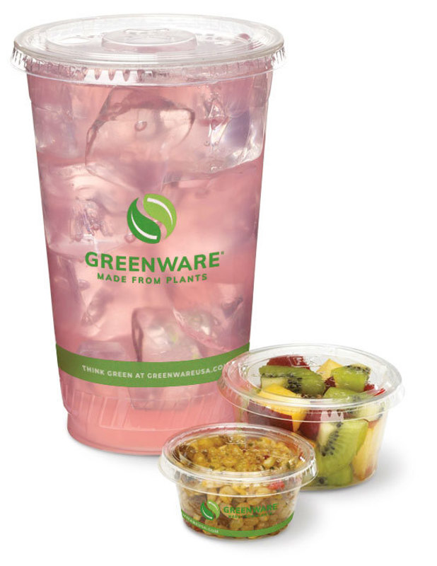 LGC16/24 Fabri-Kal Greenware Clear Cup Lid, X-Slot For GC16S & GC24 10 / 100 cs — view 4