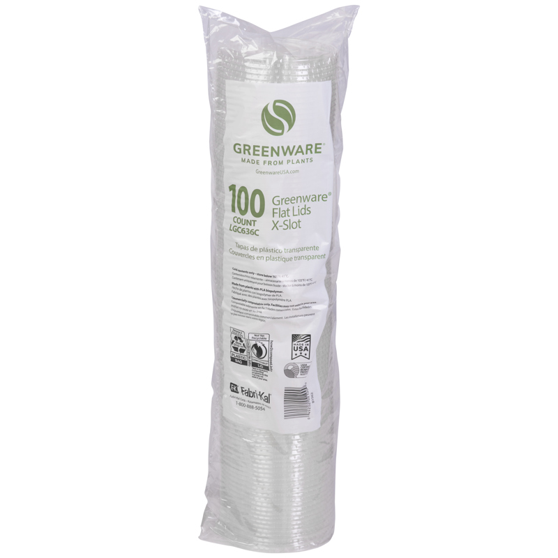 FK Greenware 32oz Lid with X Straw Hole LGC636 — view 2