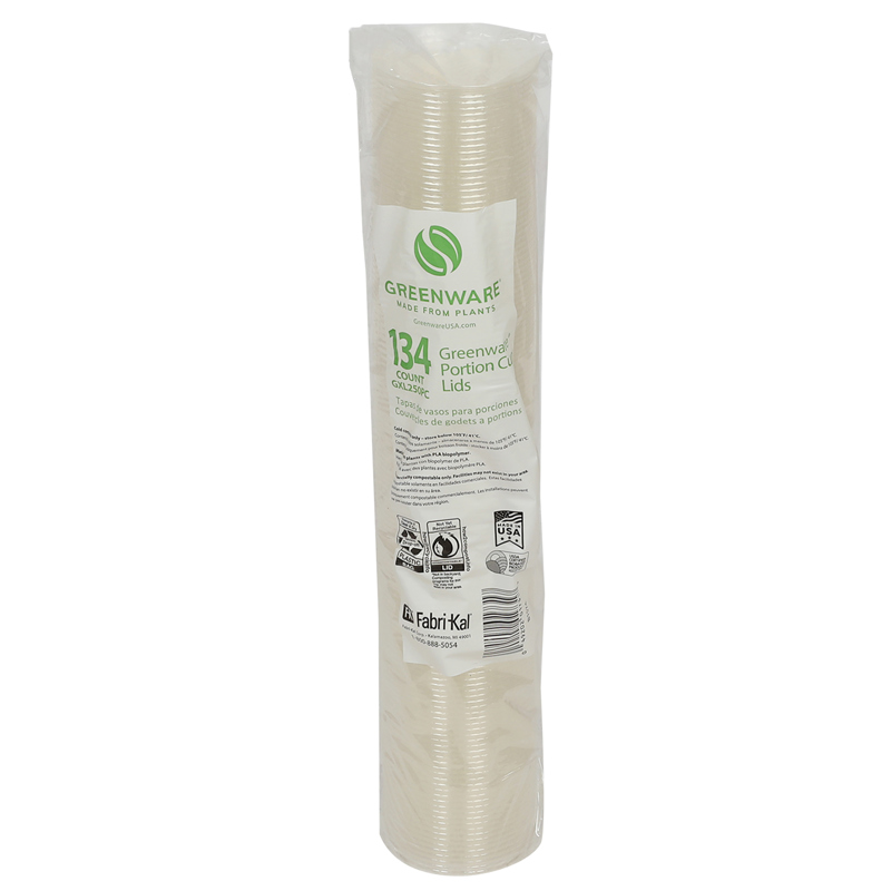 FG Greenware 2oz Portion Cup Lids GXL250PC — view 4