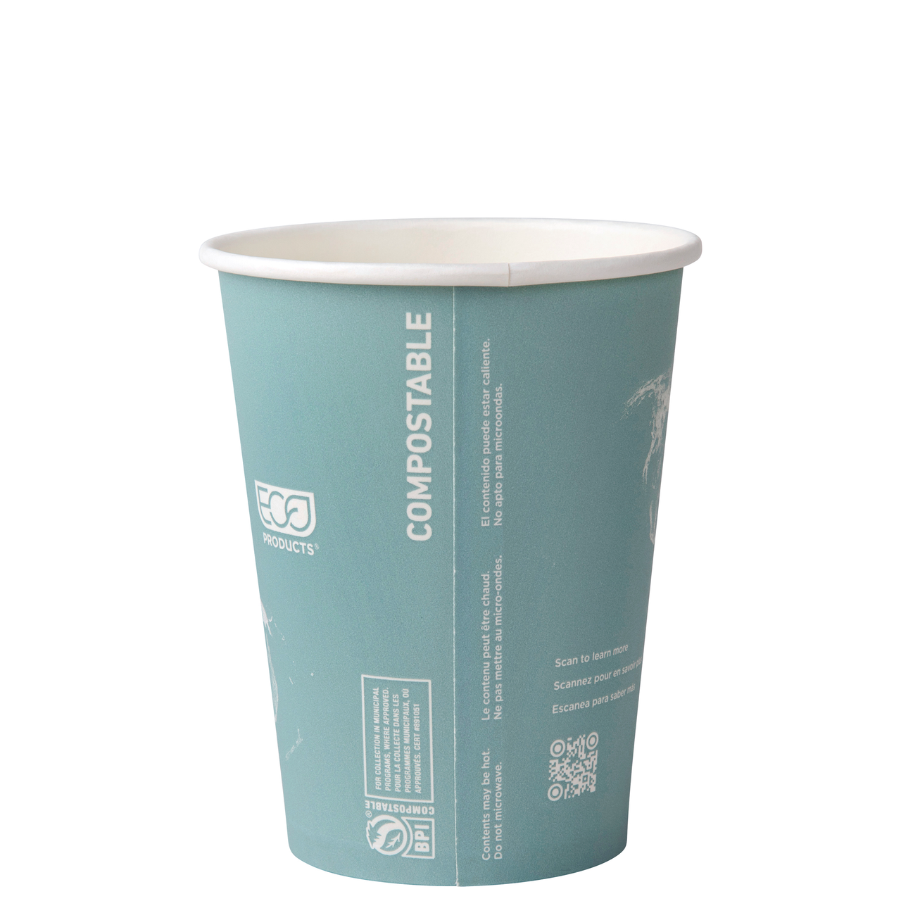 World Art Renewable & Compostable Hot Cups - 12 oz. — view 2