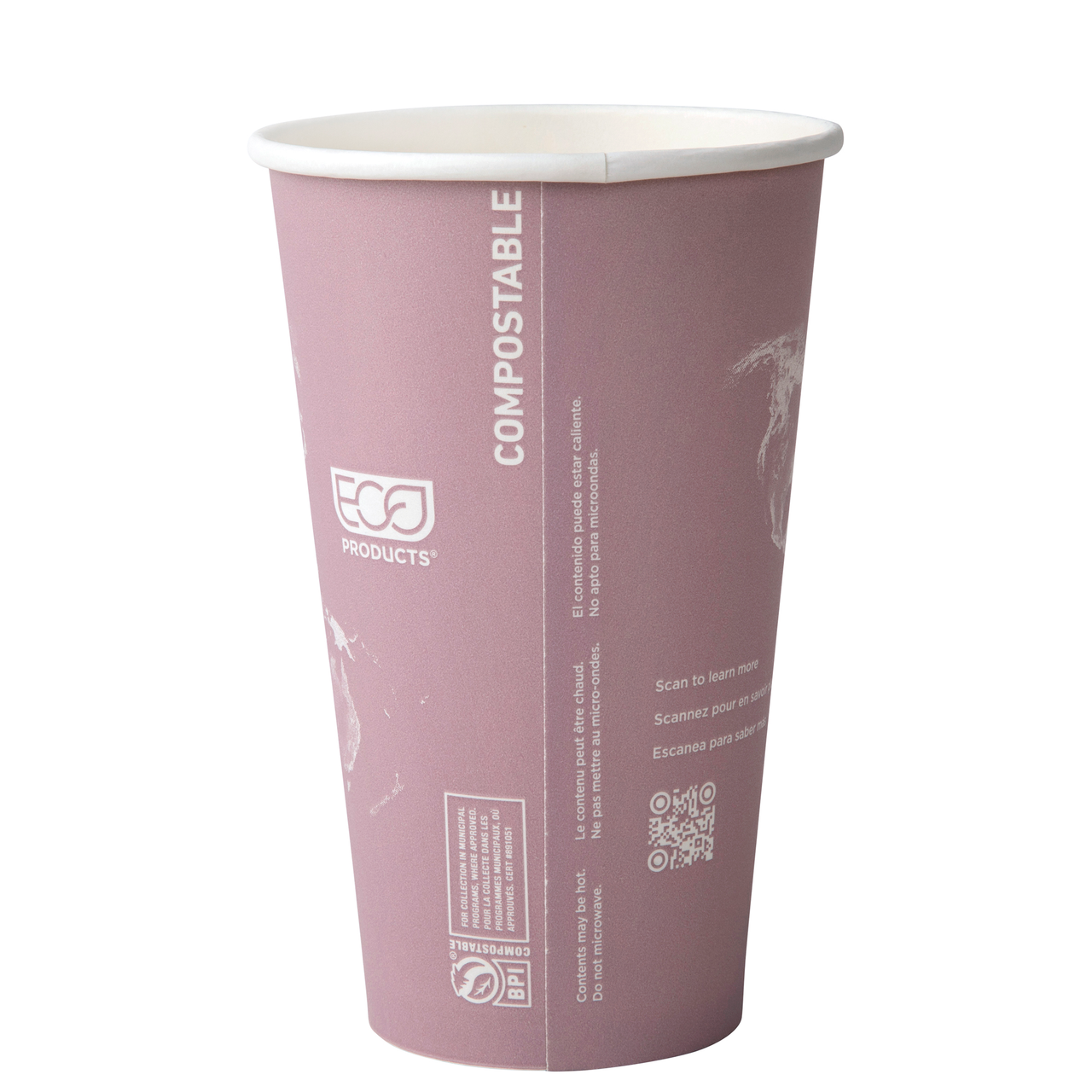 World Art Renewable & Compostable Hot Cups - 16 oz. — view 2