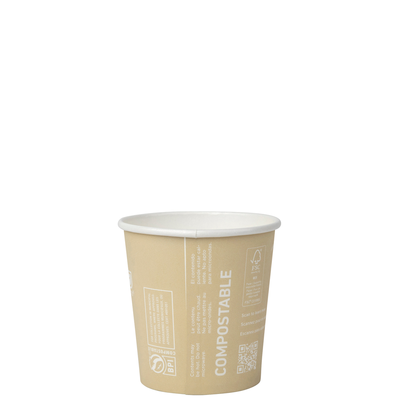 World Art Renewable & Compostable Hot Cups - 4 oz. — view 2