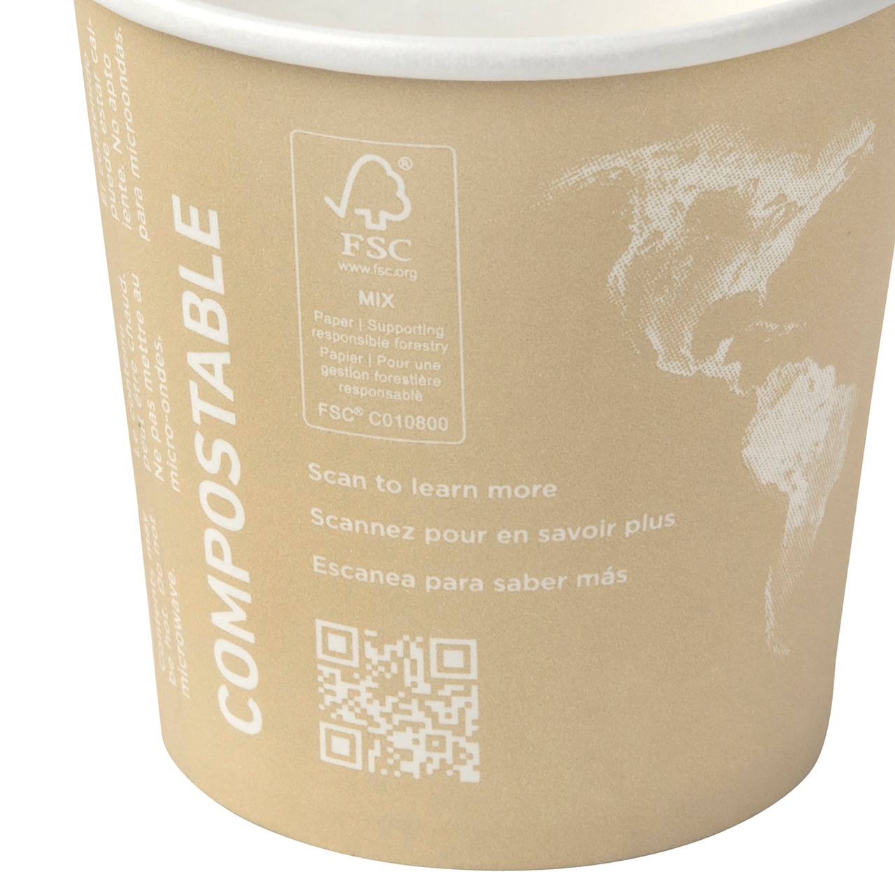 World Art Renewable & Compostable Hot Cups - 4 oz. — view 4