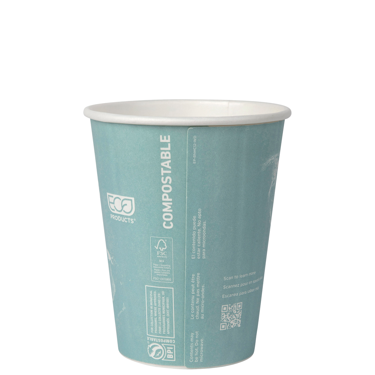 World Art Renewable & Compostable Insulated Hot Cups - 12oz. — view 2