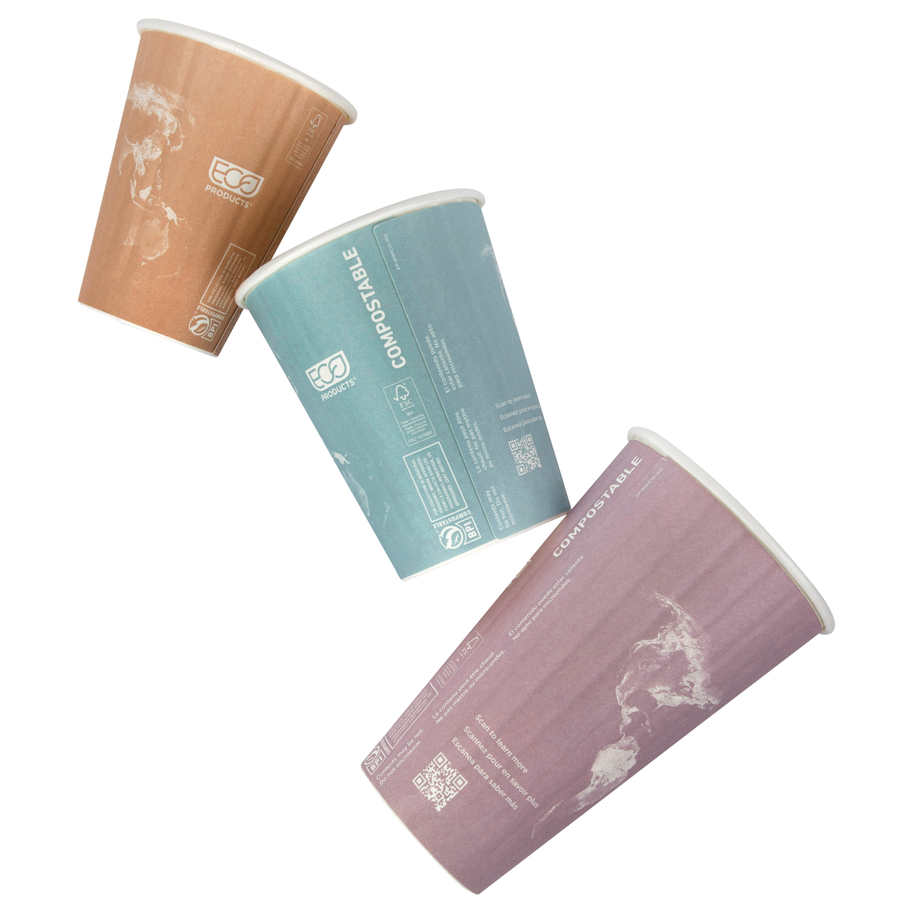 World Art Renewable & Compostable Insulated Hot Cups - 12oz. — view 5